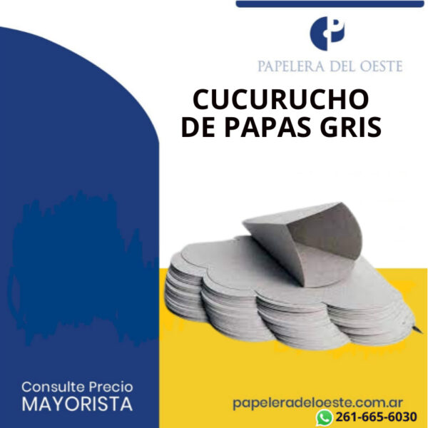 CUCURUCHO PAPA GRIS GRANDE X100