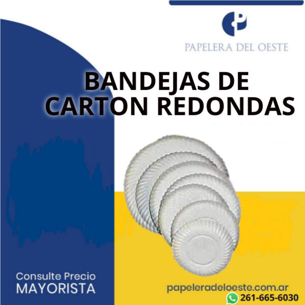 BANDEJAS CARTON REDONDA NRO. 16 (34cm)X1